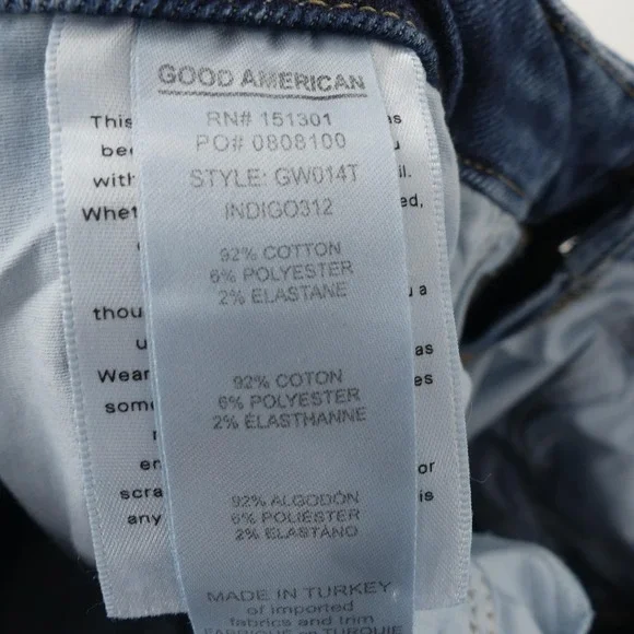 Good American Ankle Jeans Women's 14/32 Blue Skinny Stretch Denim 5-Pocket - Picture 7 of 7